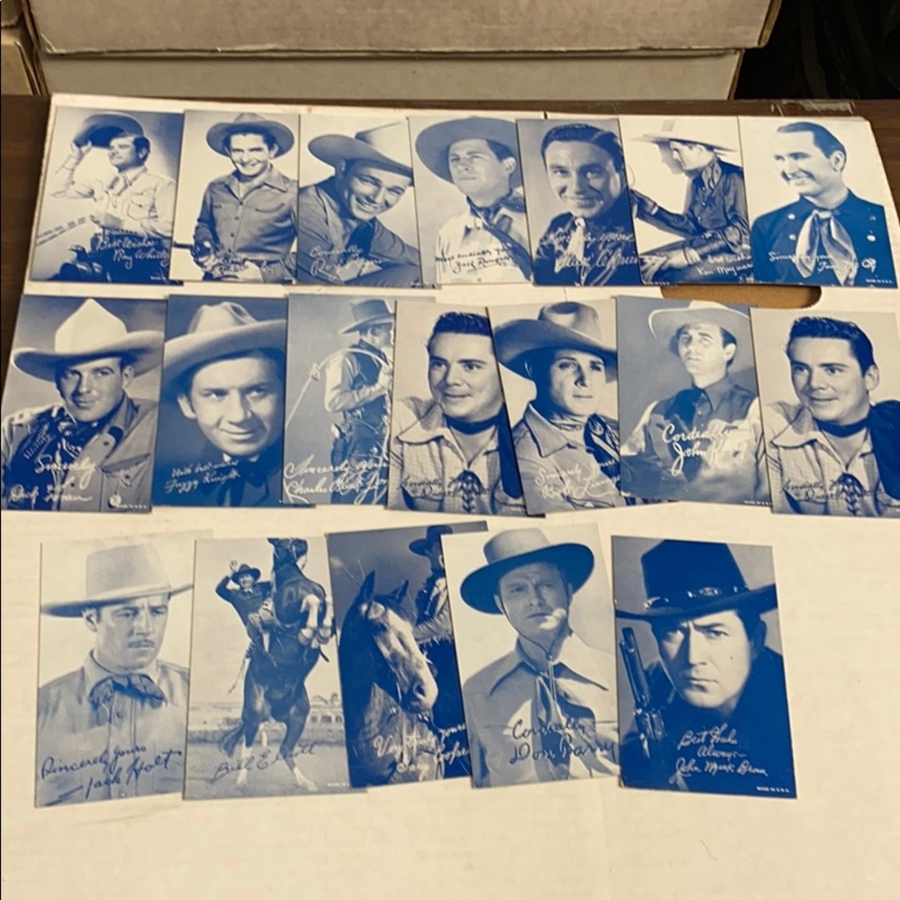 19 1950 western exhibit cards blue edition cool
